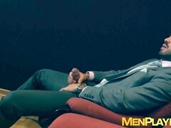 Classy Bruno Max and Lukas Daken enjoy anal play in the adult cinema