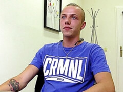 Gorgeous blonde guy gets his gay ass fucked in POV