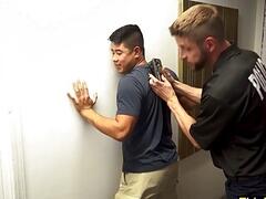 Asian teen thief Luke Truong riding to freedom on gay LP officers big cock