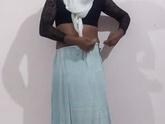 Crossdresser in saree