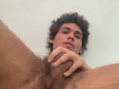 Banging my wooly donk with faux-cock