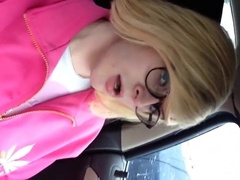 Cute Sissy Cums In The Car 7