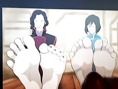 Korra and Asami feet cum tribute (SOP)
