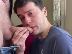 Boy bj's nosey married dude's fuck-stick during his lunch break