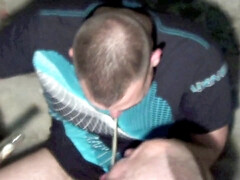 Sneaker dominaiton in bacrkoom