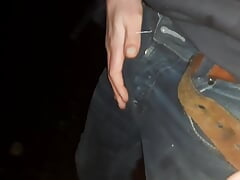 Young Twink makes BWC spray cum outdoors