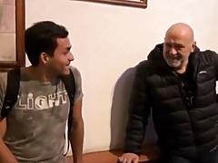 Gay son rims daddies ass and takes anal