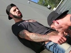 Amateur outdoors, big cock bareback, gay movie