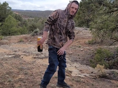 OUTDOOR EXHIB JISM! masturbator fucktoy inhales the jizm out of me in an open realm!