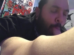 Tattooed Hung Skater Blows His Load On My Face