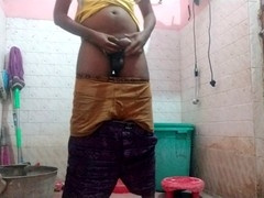 Relaxing rubdown session with a big bear