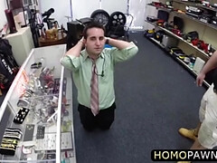 Cool Guy steal jewelry in the pawnshop and gets drawn in the ass