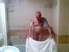 Masturbation cum, amateur bareback, locker room