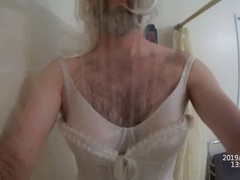 Men masturbating solo, undergarments, crossdresser in lingerie