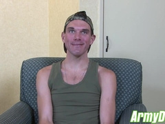 Hot and cute Joshua Kelly jerking and stroking his fat cock