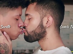 Camilo Brown Giving a Sloppy Deepthroat Edging Blowjob to Hot Big Dick Latino Liam Sareth with Intense Post Cum Play