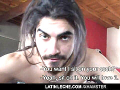 LatinLeche - uber-cute Latino Hipster Gets A gooey jism Facial