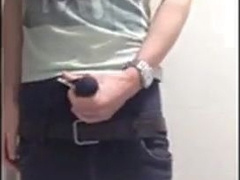 Boy sagging and cum at university 2