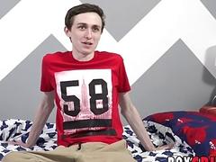 Twink Jacob Jones interviewed before sucking cock 69