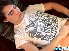 Homosexual, masturbation, gay brunette