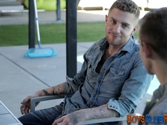 Inked teen poked humid