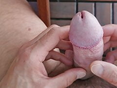 My Dick in Detail Foreskin Glans Piss Hole close-up pov