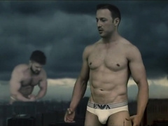 Trio of giants destroying the city