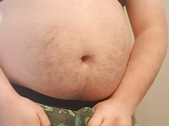 Rubbing my cock for Daddy with nipple clamps