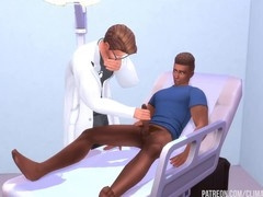 Doctor penetrates ebony patient in Sims 4 simulation