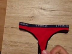 Spunk on another Crimson Underpants