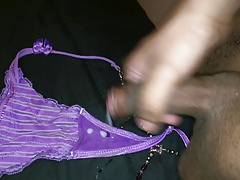 Cum on super sexy purple thong