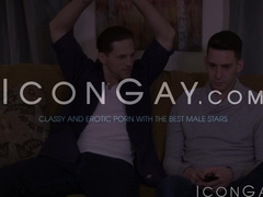 White young stud Lance Taylor got his bouncy butt drilled by hung Roman Todd