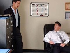 Passionate office sex with Ari Sylvio and Mike Martinez
