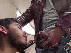 Latino hetero dudes nail On The Stairs