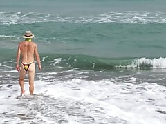 Bikini in the surf