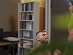 Office co-workers stay late for naughty intimacy