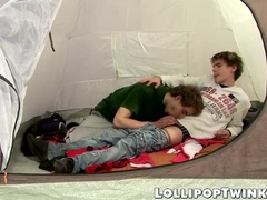 Twunks Karel Fox and Patrik Janovic Condom-Free while Camping
