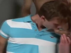Huge gay bukkake gangbang party