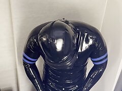 rubberdrone cumming inside his rubbertoesock