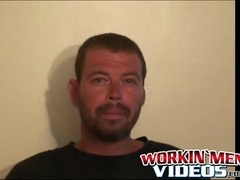 Hairy mature gay jerks off while smoking and shoots his load