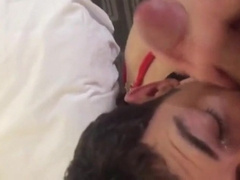 Twink cumslut gets fed the load from daddy's cock 4
