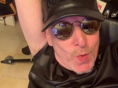 Lenny52 a fucky-fucky-pub Chief faps his knob in a sleazy bang-out office