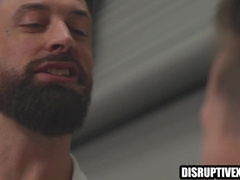 New-Cummer batty boy porno actor gets a harsh approach on vid set