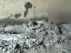 Concrete underpass slimy mud - uncensored version