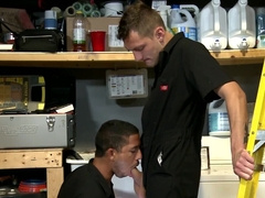 The handyman gets handsy with a muscular pervert