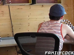 Meaty Lawson James gropes my huge dick while I ride his thick dick