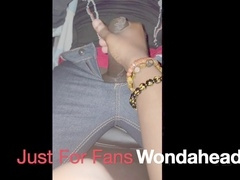 Young black gay gets his gullet used in a limo bus