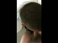 Getting blown in the office bathroom