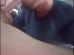 Jizz fellating in a camper