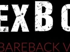 Buff muscle stud Brogan Reed buries his cock deep inside Ryan Cummings tight ass